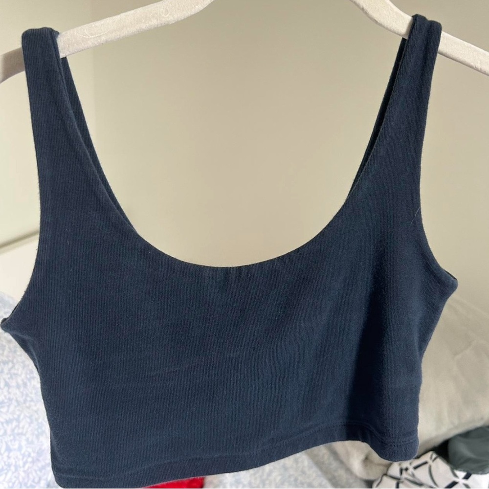 Navy Blue Women's Crop Top
